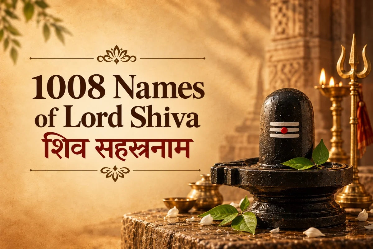 1008 Names of Lord Shiva with Meaning in English & Hindi