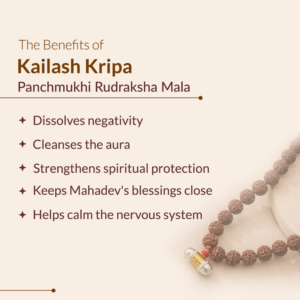 Kailash Kripa Panchmukhi Rudraksha Mala