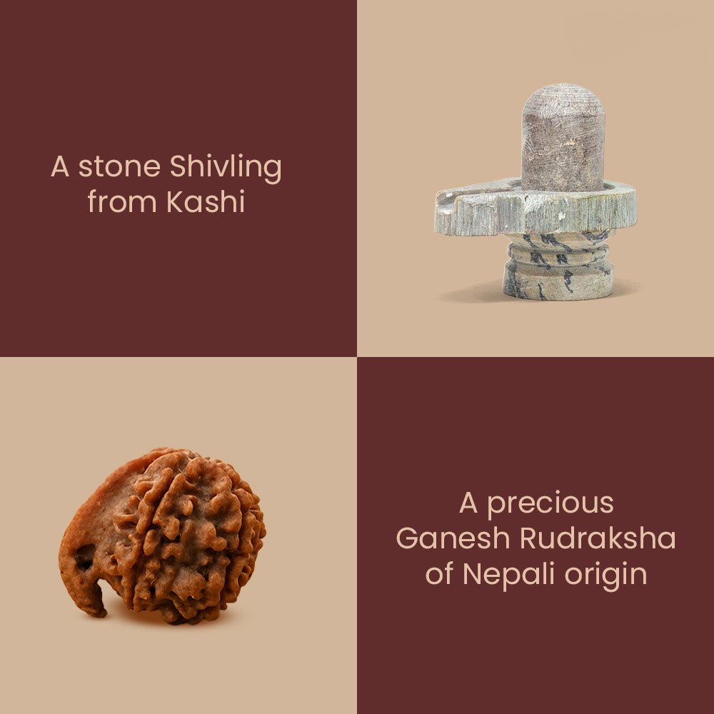 Kashi Shivling and Ganesh Rudraksha of Nepali origin