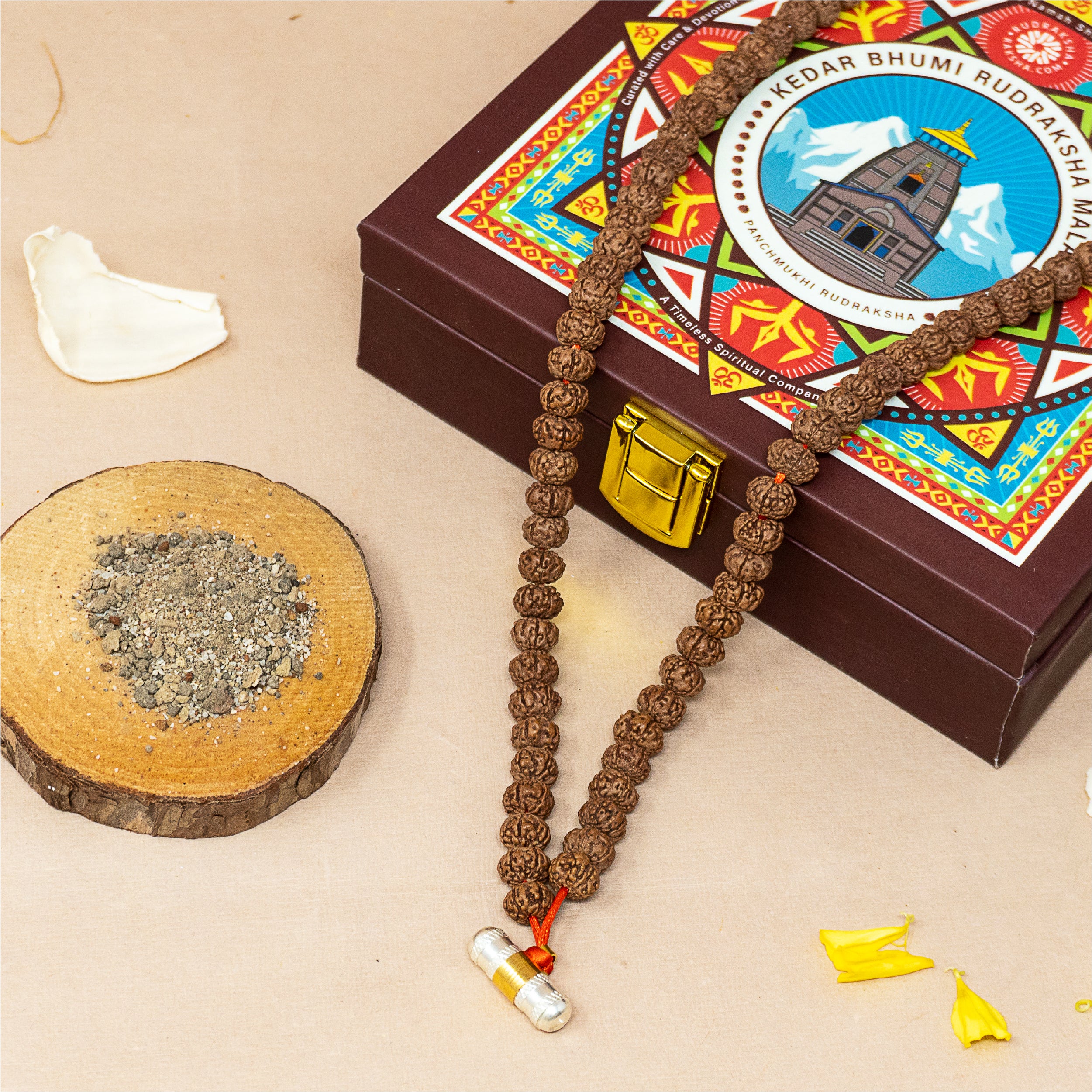 Kedar Bhumi Panchmukhi Rudraksha Mala front picture