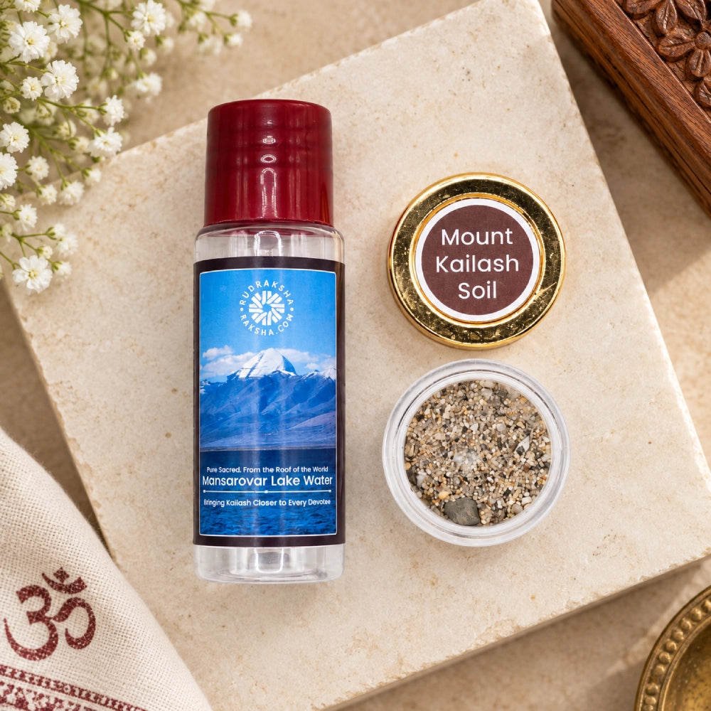 Soil from Mount Kailash region and Lake Mansarovar Jal