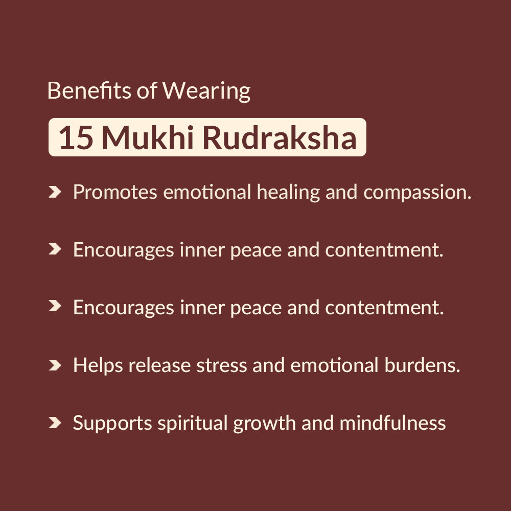 15 mukhi rudraksha benefits