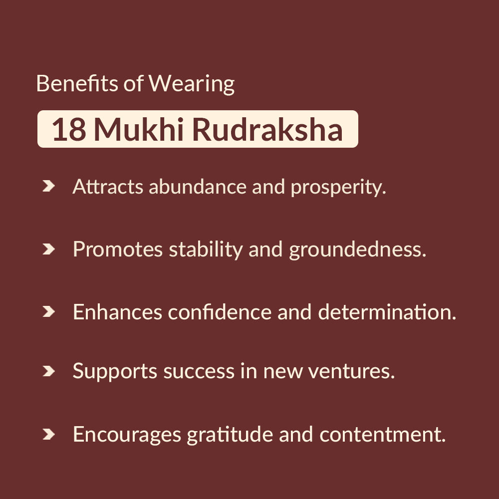 Benefits of 18 mukhi rudraksha