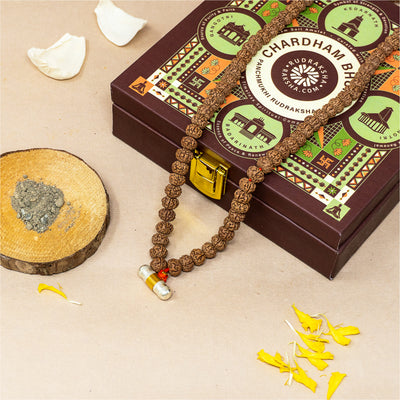Chardham Bhumi Panchmukhi Rudraksha Mala