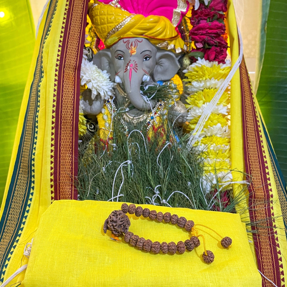 Rudraksha bracelet blessed by Ganesh Ji