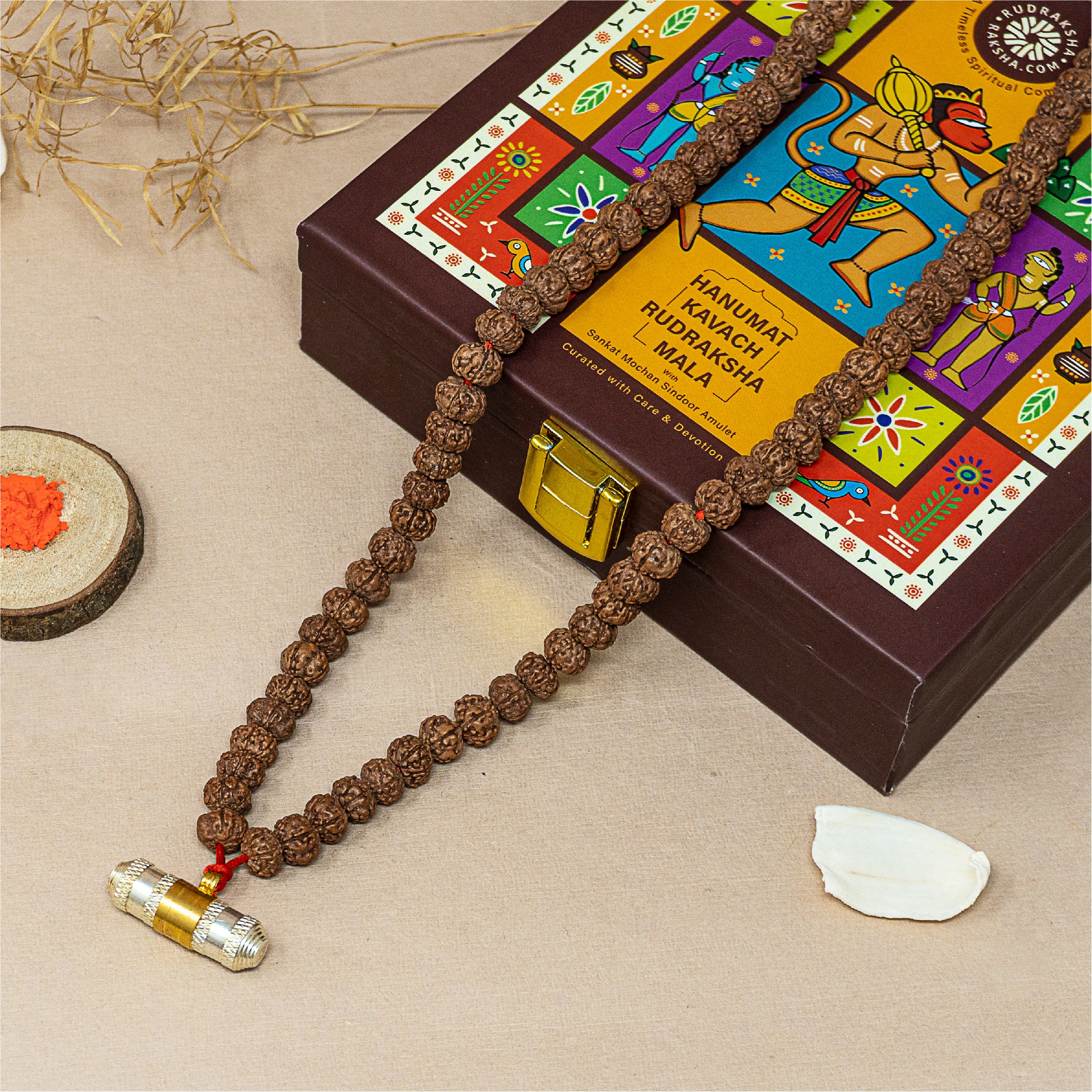 Hanumat Kavach Rudraksha Mala front picture